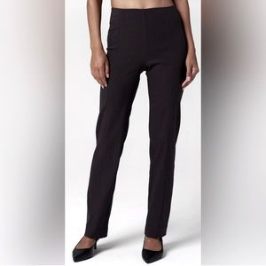 Franne Golde Classic Magic High Rise Pants Black Stretch Career quiet luxury
